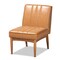 Baxton Studio Daymond Mid-Century Modern Tan Faux Leather and Walnut Brown Finished Wood 5-Piece Dining Nook Set 186-11352-11353-11354-9305-Zoro - alternate 2